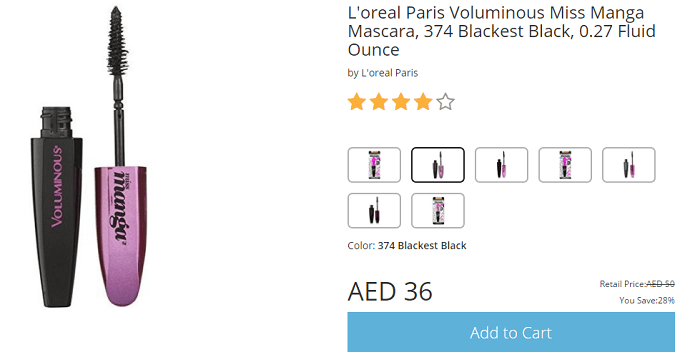 Branded cosmetics at Desert Cart