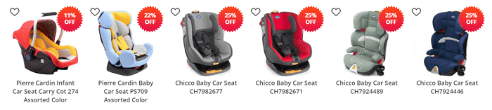 Baby car seats at Lulu