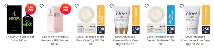 Beauty products at Lulu