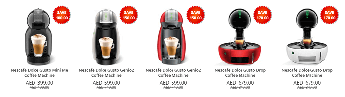 Coffee machines at Lulu