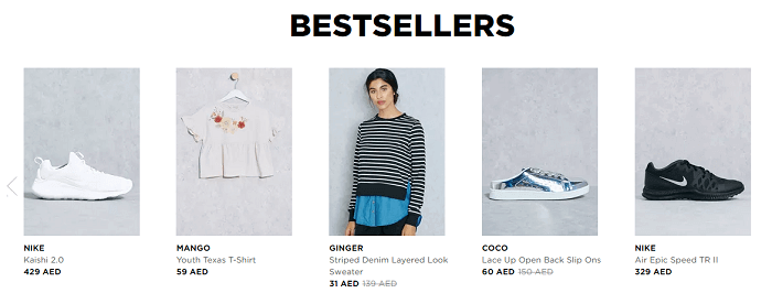 Namshi bestsellers