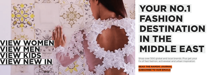 Namshi fashion main site