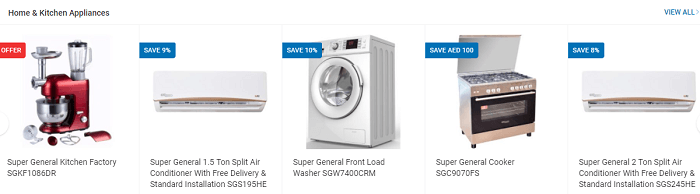 Home decor and appliances at Sharaf DG