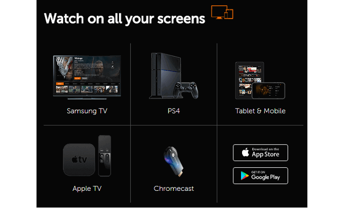 All the screens at Starzplay