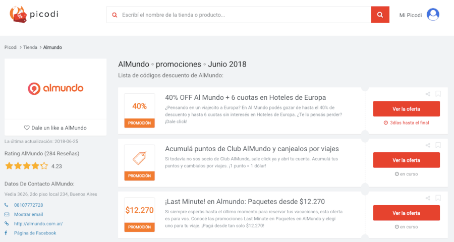 ofertas Al Mundo