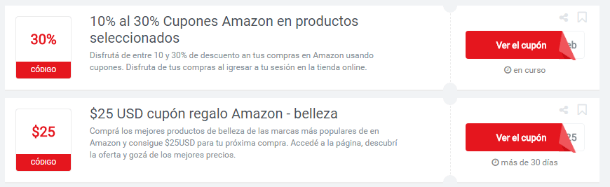 Cupon top regalo amazon