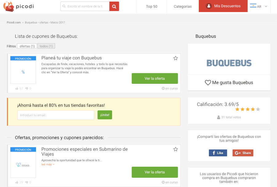 cupones Buquebus cupones Buquebus