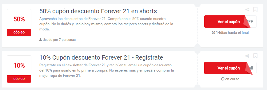 cupones Forever21 cupones Forever21