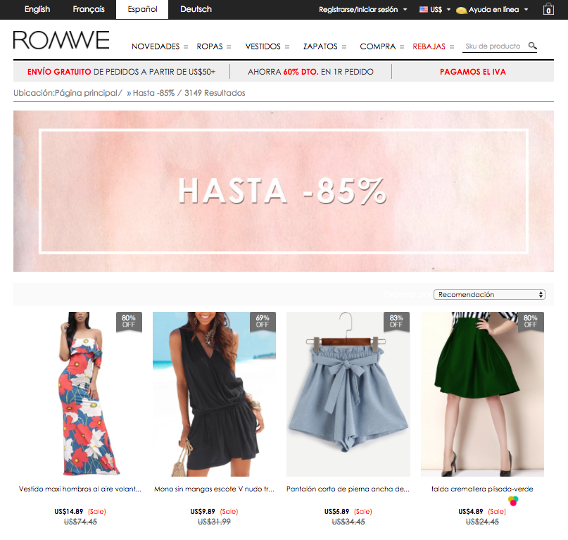 Romwe coupon code august 2018