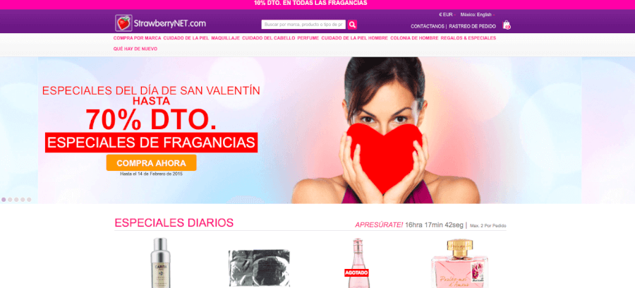 Página principal Strawberrynet Entra en la página web de Strawberrynet y aprovecha los descuentos