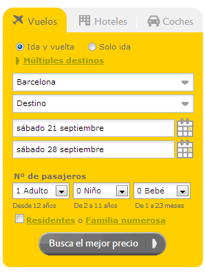 Buscador de vuelos Vuela mas barato utilizando nuestros cupones promocionales Vueling