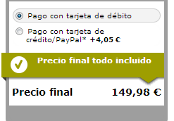 Precio final de compras de un vuelo Realización del pedido con codigo descuento Vueling