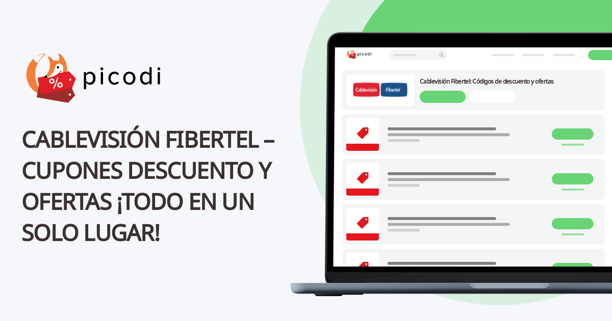 Codigo descuento Cablevisión Fibertel Septiembre 2024 Picodi Argentina