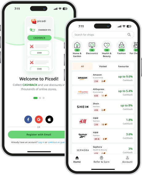 Cashback and promo codes for online shopping - Picodi