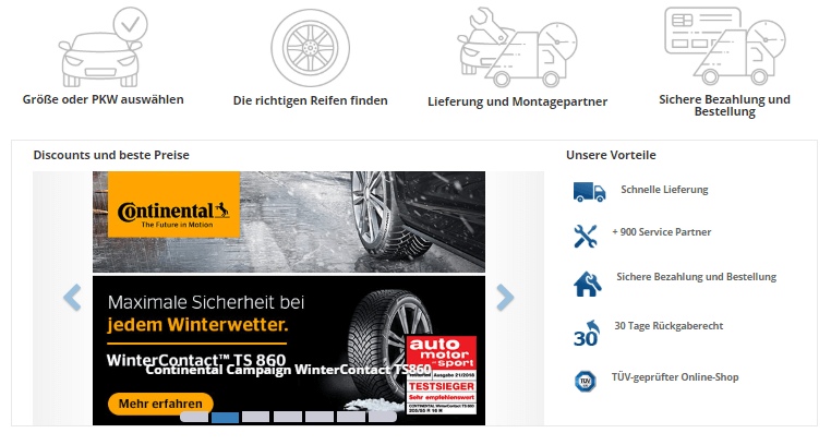 Vorteile von ReifenDirekt