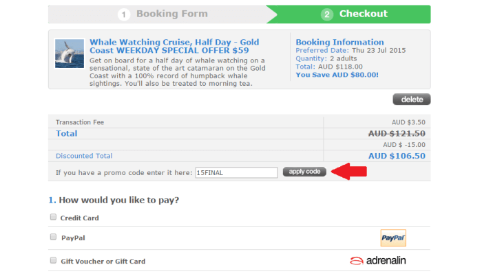 enter Adrenalin's coupon code at checkout apply the Adrenalin's coupon code