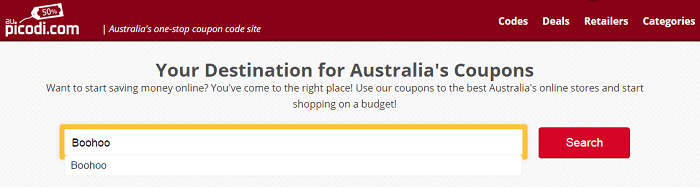 search for Boohoo at Picodi.com Boohoo promo codes at Picodi.com