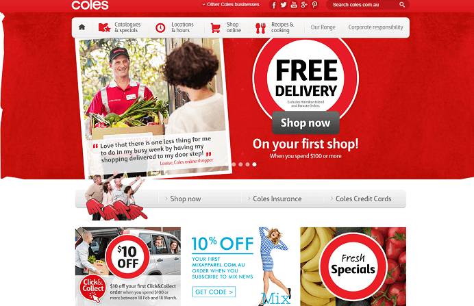 Visit Coles' shopping site Shopping at Coles with Coles promotion codes
