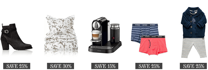 at David Jones' online shop you can save on fashion, footwear and homeware