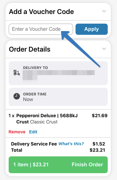 How to use Dominos vouchers