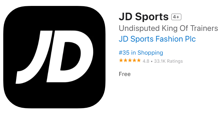 jd sports app store