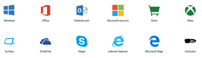 Microsoft products