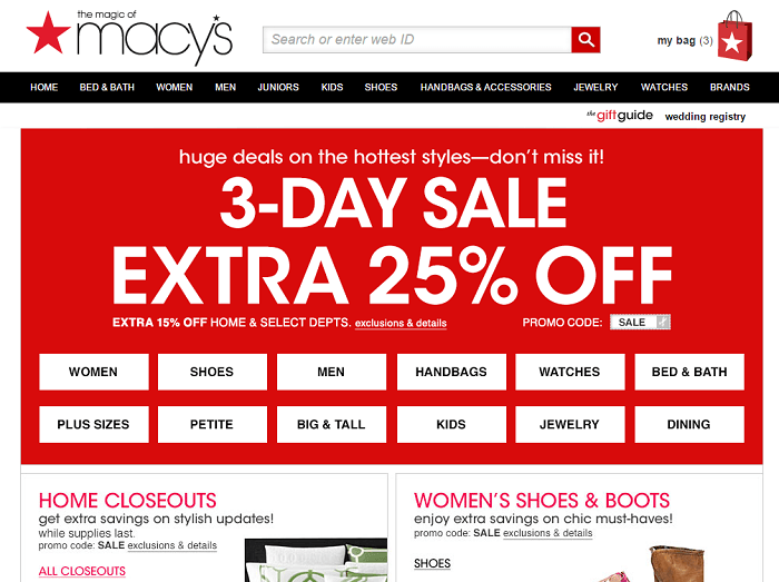 Macy's sale 25 January 2018 Look! Picodi Australia