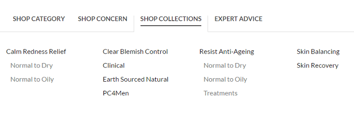 Cosmetics collection at Paula's Choice