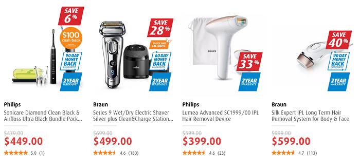 Items on sale at Shaver Shop