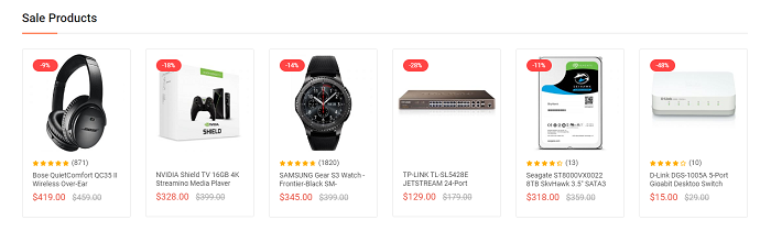 Sale items at Skycomp