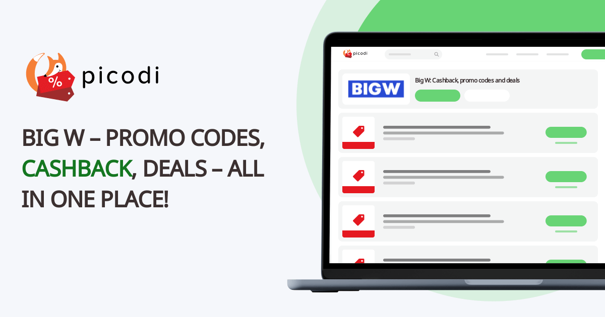 Big W promo code October 2024 Picodi Australia