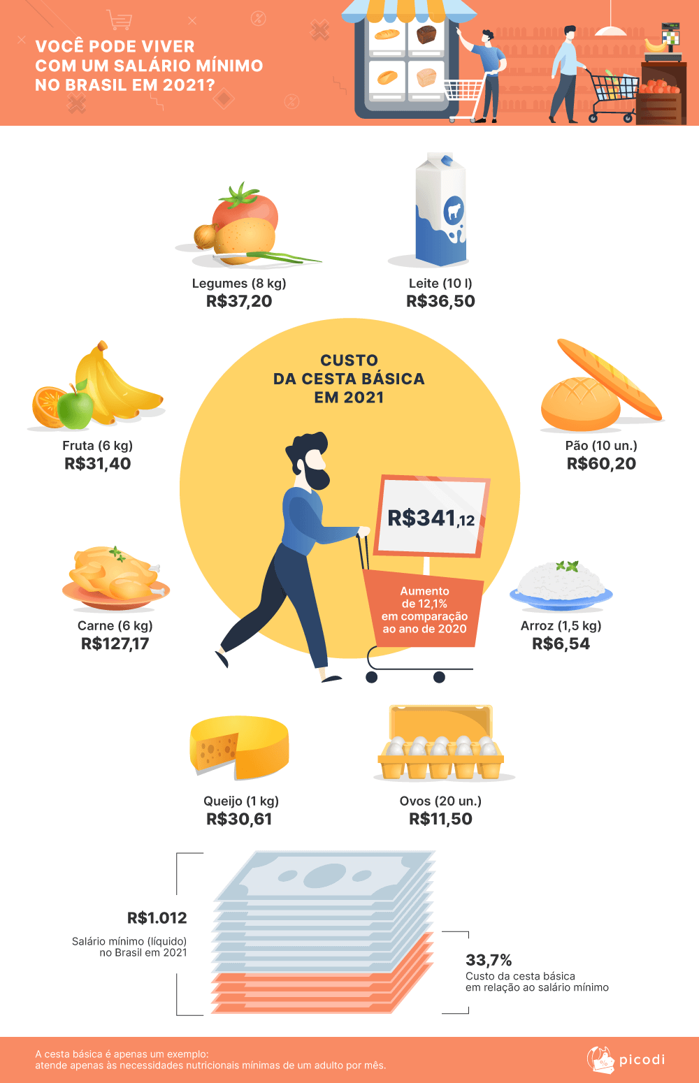 VOCÊ PODE VIVER COM UM SALÁRIO MÍNIMO NO BRASIL EM 2021?