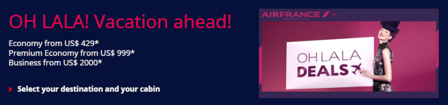Imagem Promocional Air France