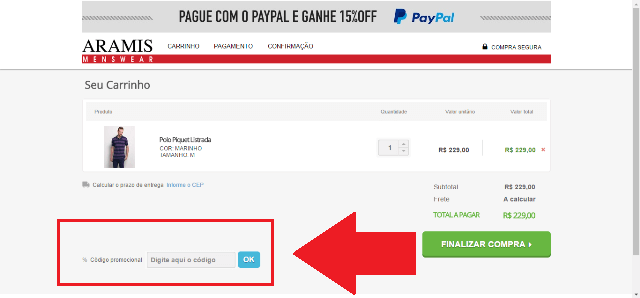 Cupom de desconto Aramis Cupom de desconto Aramis