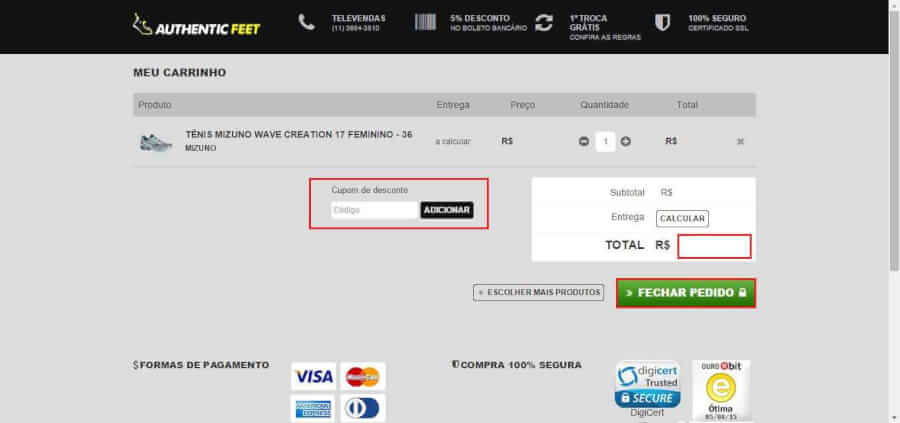 Cupom de desconto Authentic Feet Cupom de desconto Authentic Feet