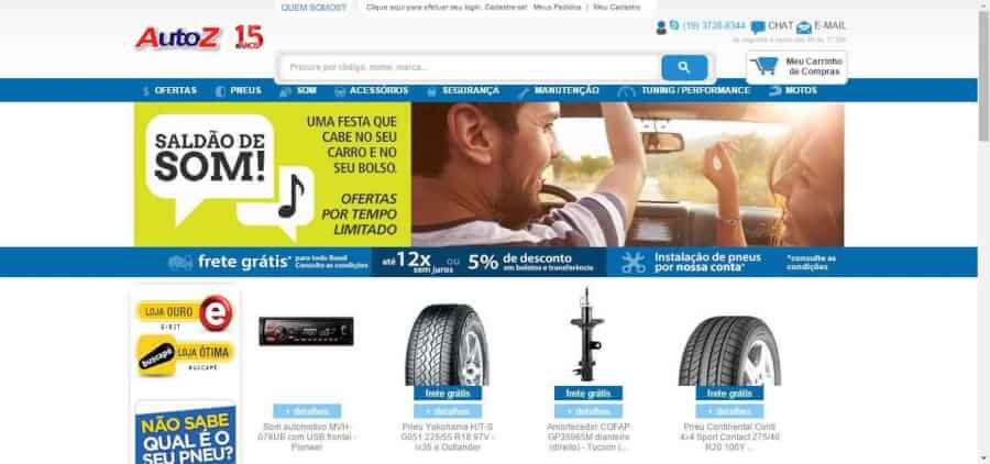 imagem da pagina inicial AutoZ imagem da pagina inicial AutoZ