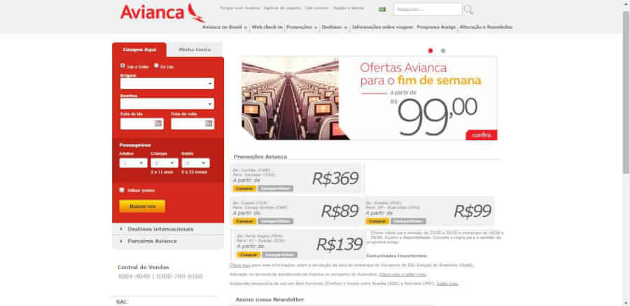 Imagem promocional Avianca Imagem promocional Avianca