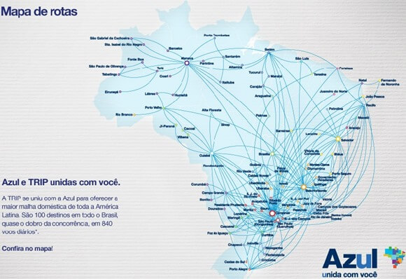 Rotas promocionais Azul Rotas promocionais Azul