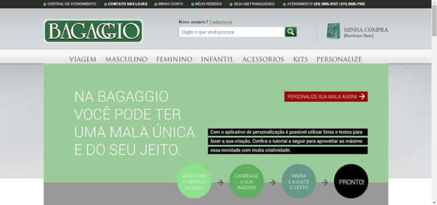 imagem da Mala Personalizada Bagaggio imagem da Mala Personalizada Bagaggio