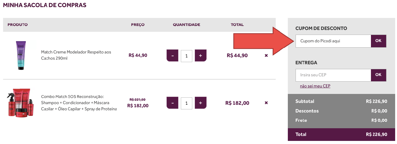 Onde aplicar Cupom de desconto o Boticario