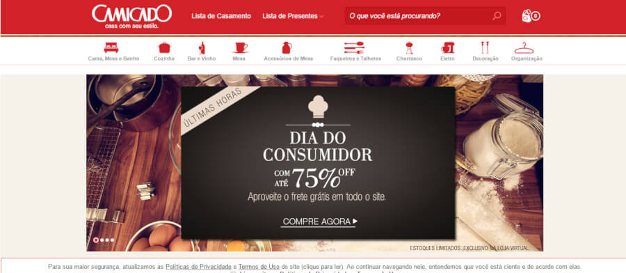 Camicado Página Inicial