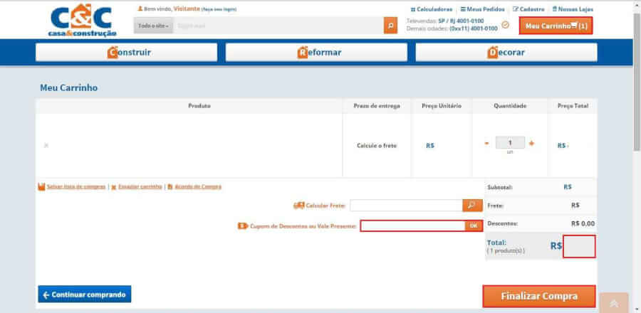 como utilizar o cupom de desconto C&C como utilizar o cupom de desconto C&C