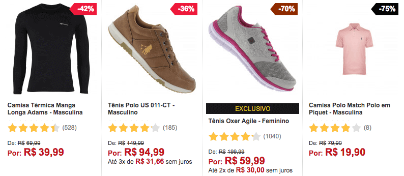 Produtos Centauro em Promoção