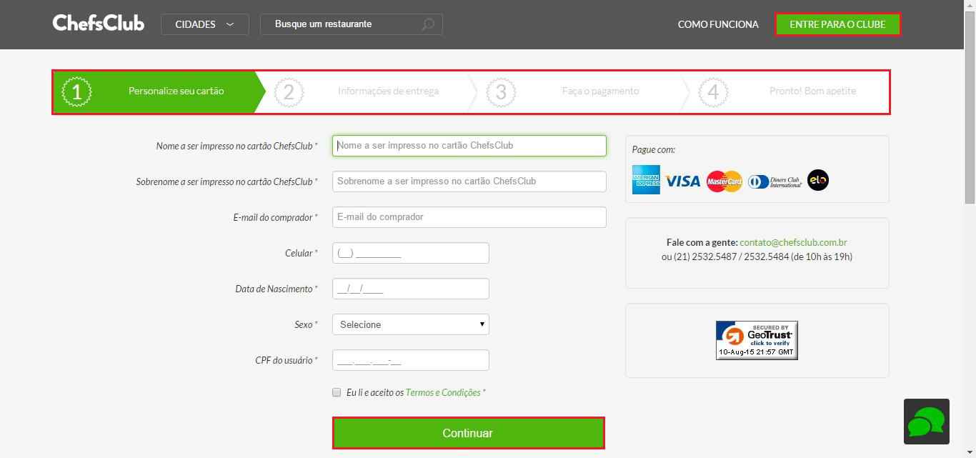 imagem do Socio ChefsClub imagem do Socio ChefsClub