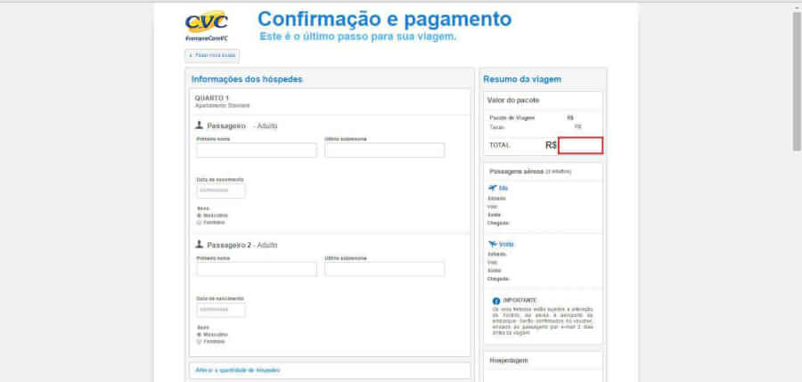 Imagem da conformação de pagamento CVC Imagem da conformação de pagamento CVC