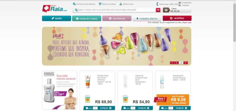 imagem da pagina inicial Droga Raia imagem da pagina inicial Droga Raia