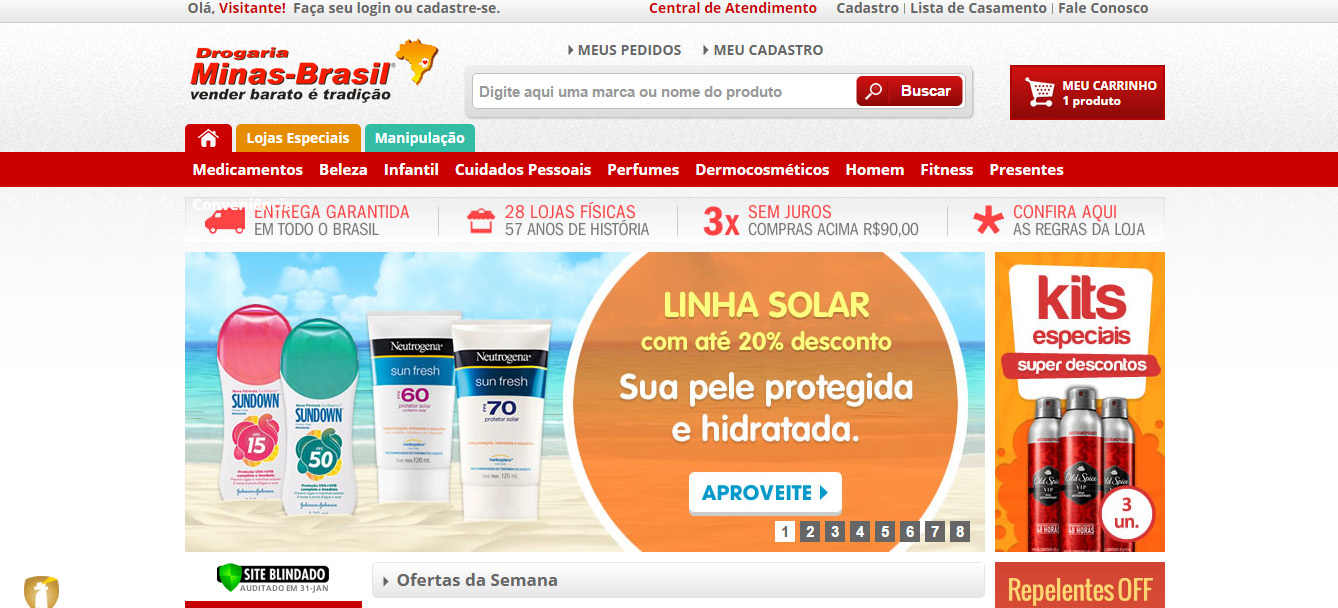 Drogaria Minas Brasil Página Principal