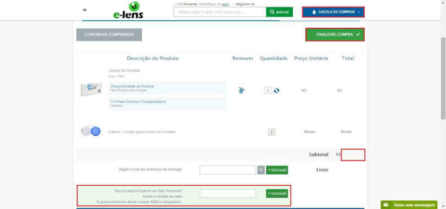 onde utilizar o cupom de desconto E-lens onde utilizar o cupom de desconto E-lens