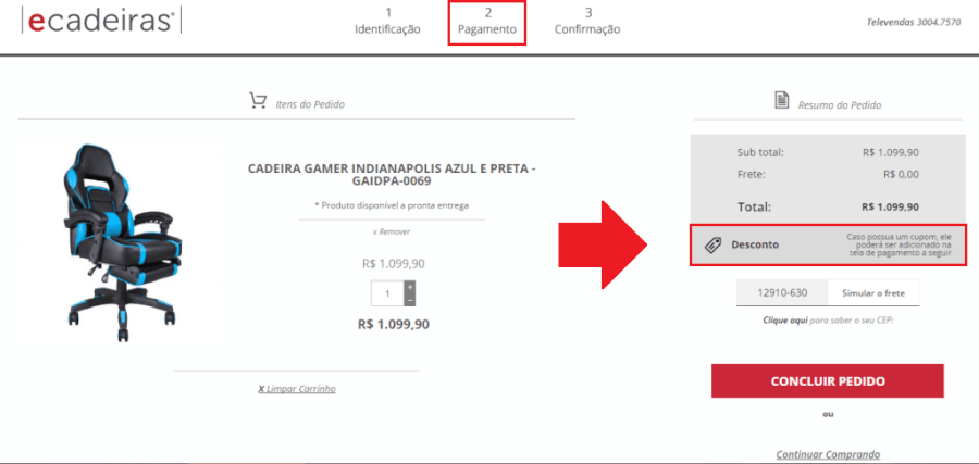 Cupom de desconto eCadeiras Cupom de desconto eCadeiras