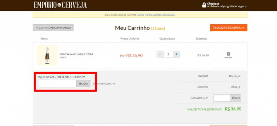 Cupom Empório da Cerveja Cupom de desconto Empório.com